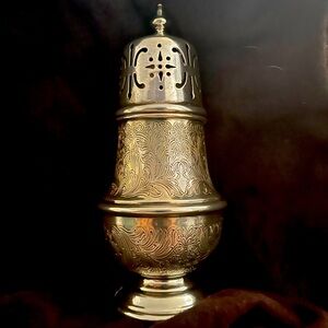 Vintage sterling silver plate muffineer/ sugar caster